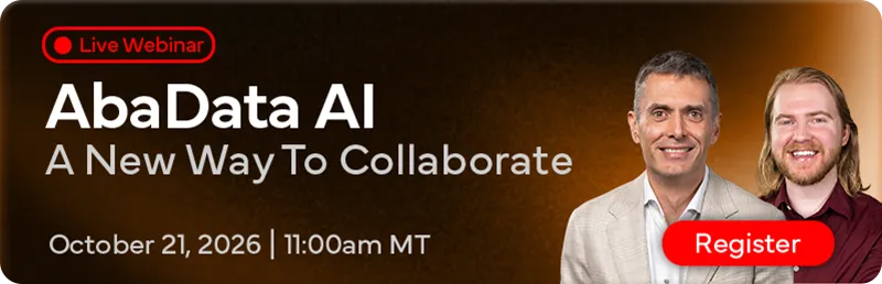 AbaData AI: A New Way To Collaborate Webinar Banner